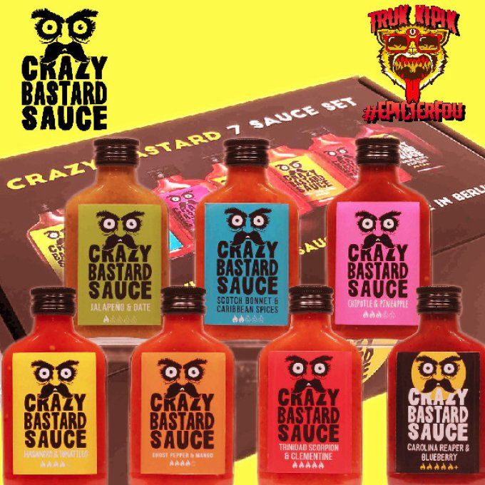 coffret Crazy Bastard 7 sauces 