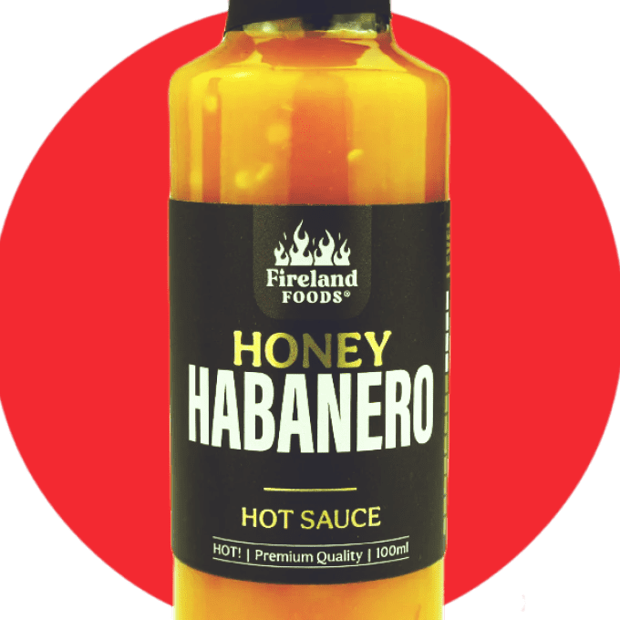 bouteille 100ml sauce piquante avec piment habanero jaune et miel - vendue sur EPICIERFOU.FR